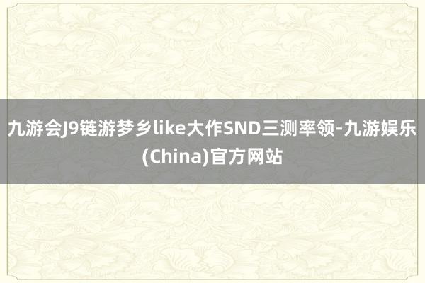 九游会J9链游梦乡like大作SND三测率领-九游娱乐(China)官方网站