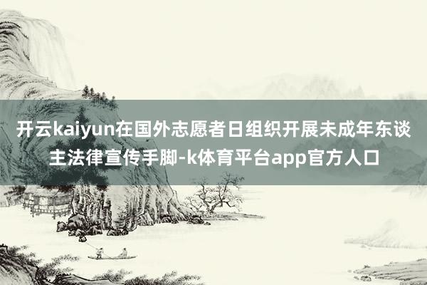 开云kaiyun在国外志愿者日组织开展未成年东谈主法律宣传手脚-k体育平台app官方人口